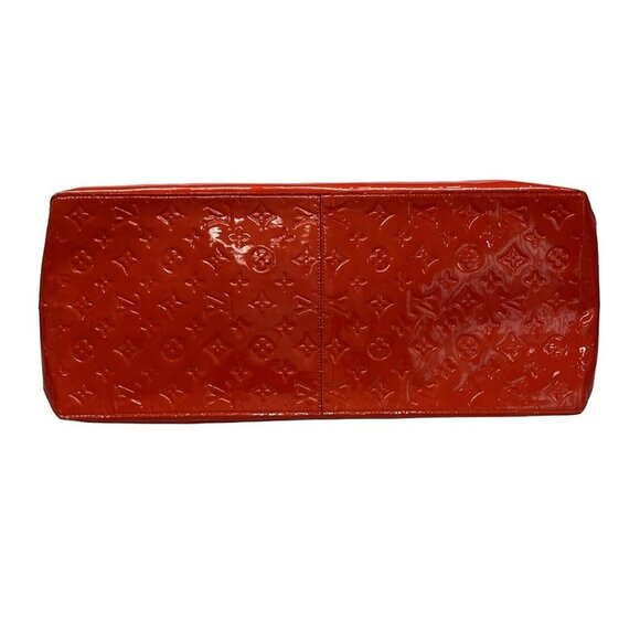 Auth LOUIS VUITTON Reade GM M91084 Rouge Monogram Vernis TH0030 Tote Bag - Picture 5 of 9